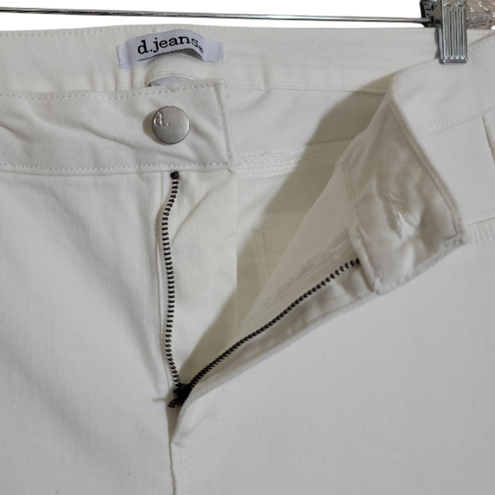 d. jeans women's white plus isze high waisted ankle jeans size 14 - Picture 5 of 8